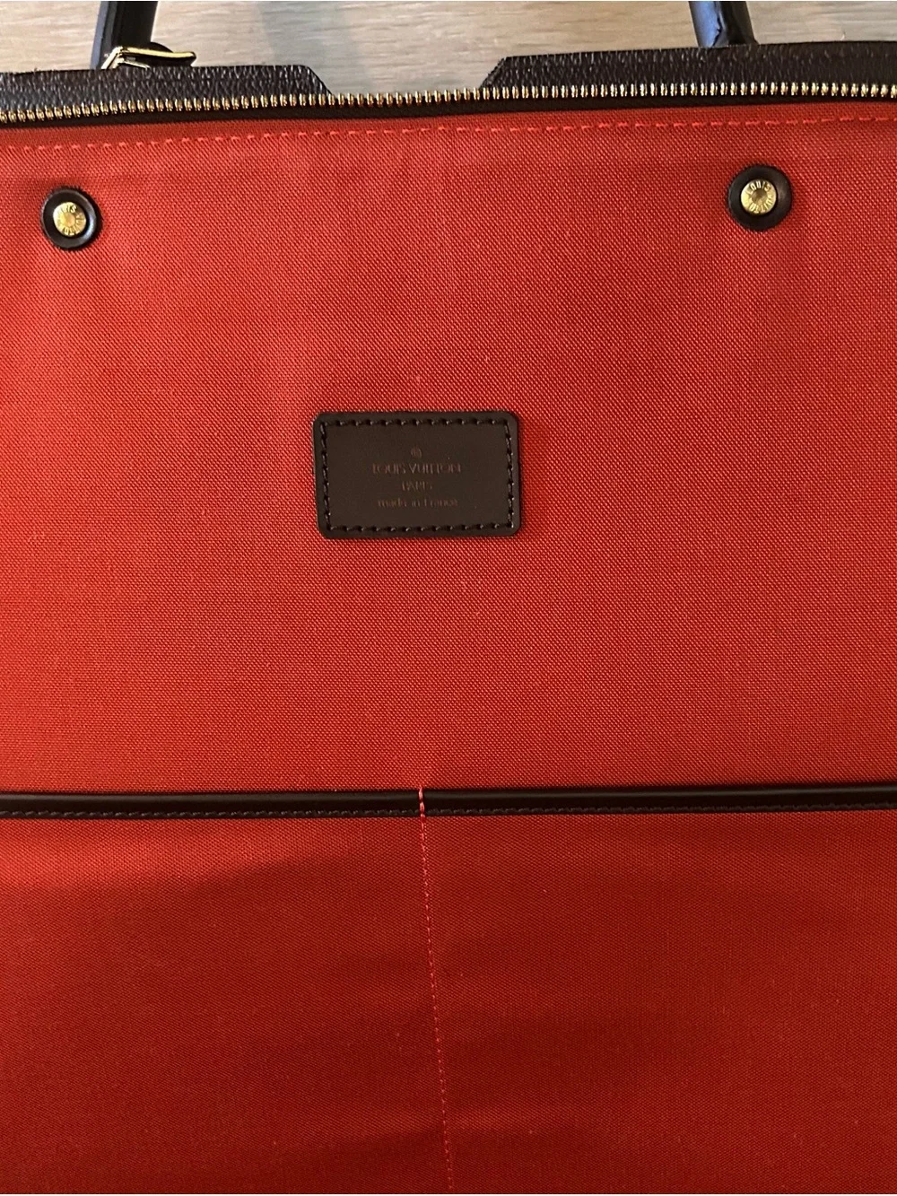 Authentic Louis Vuitton Brown Checkered Damier Canvas Travel Briefcase
